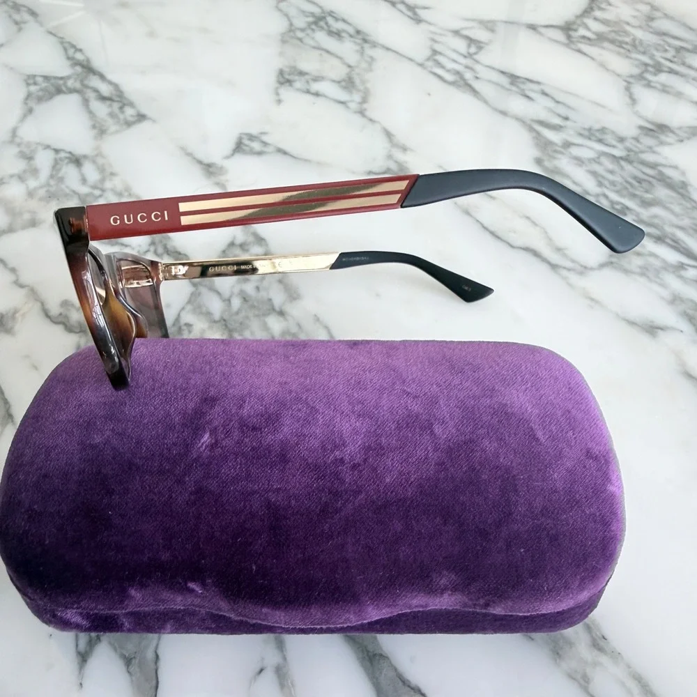Gucci Sunglasses GG0687S 004 Brown‎ Tortoise Gold Mens Unisex Made in Italy